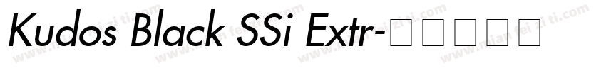 Kudos Black SSi Extr字体转换